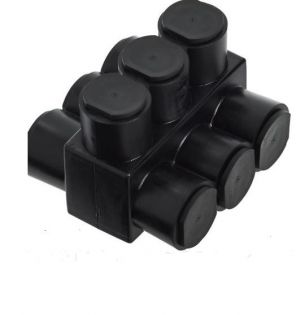 Multi Tap Connector, Double Sided, Black Insulation, 3 Port,